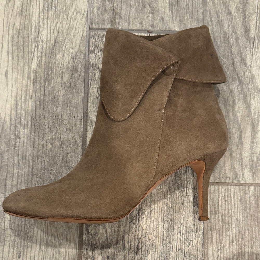 Sarah Flint Taupe Suede Ankle Booties